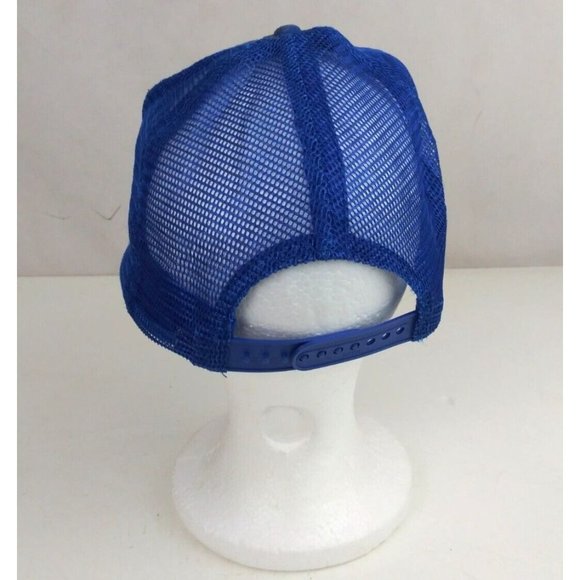 Blue Metallic Glittery Mesh Back Women's Snapback Baseball Cap - Picture 4 of 6